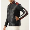Black Retro Biker Leather Jacket
