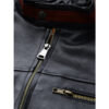 Black Retro Biker Leather Jacket