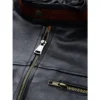 Black Retro Biker Leather Jacket