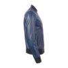 Bayoux Blue Moda Leather Bomber Jacket