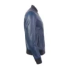 Bayoux Blue Moda Leather Bomber Jacket