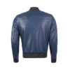 Bayoux Blue Moda Leather Bomber Jacket