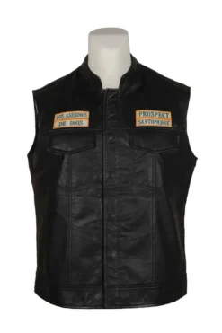 Black Mayhem Southern California Leather Biker Vest