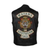 Black Mayhem Southern California Leather Biker Vest