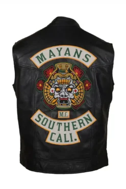 Black Mayhem Southern California Leather Biker Vest