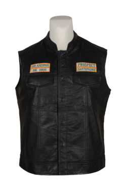 Black Mayhem Southern California Leather Biker Vest