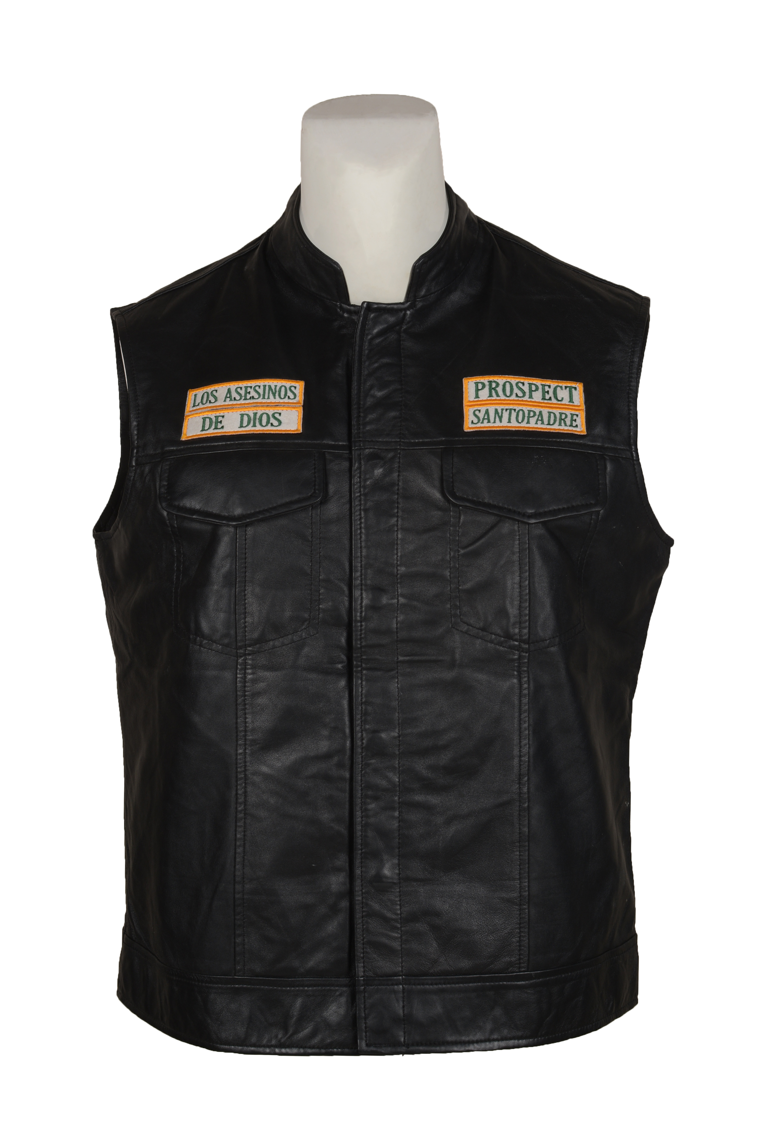 Black Mayhem Southern California Leather Biker Vest