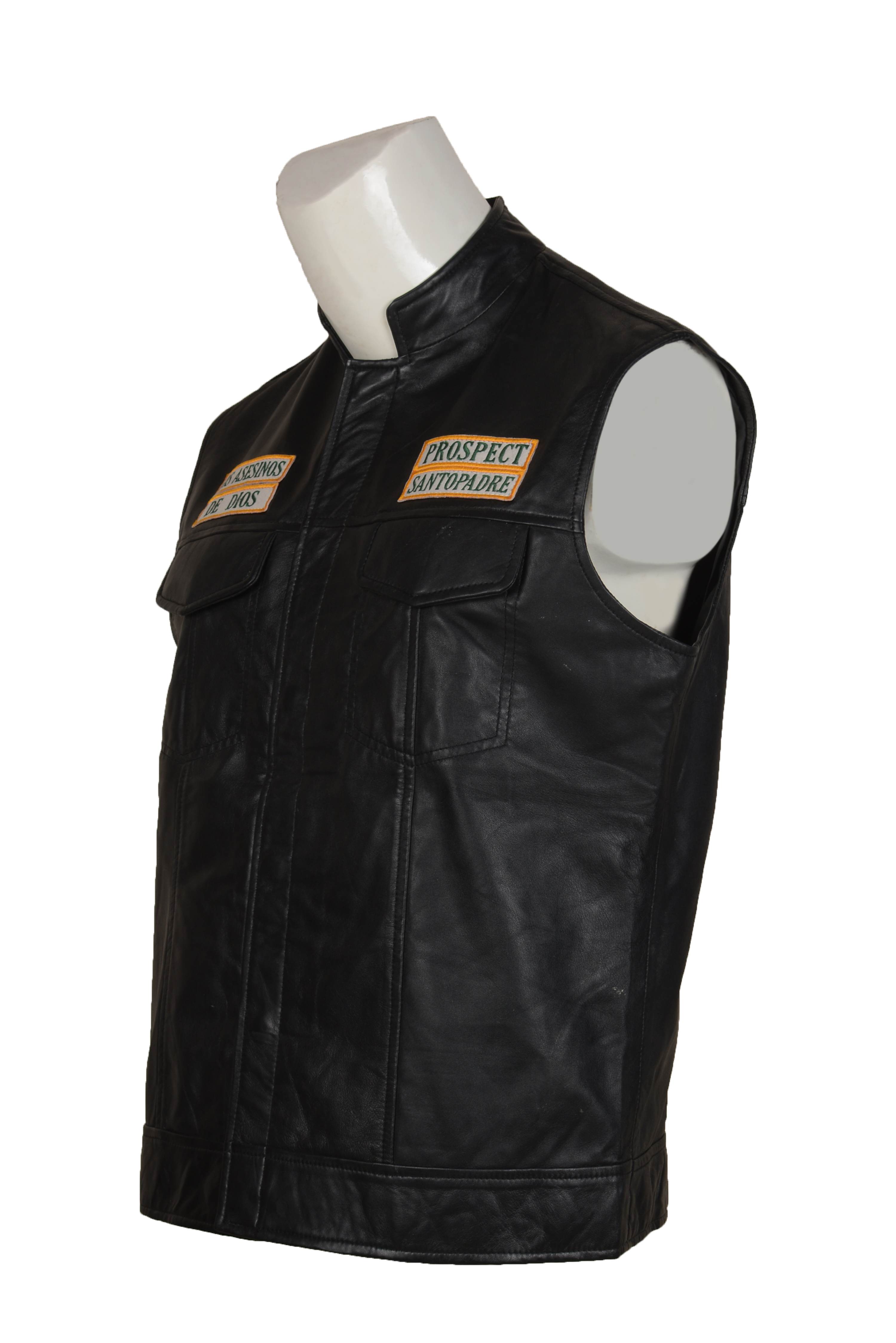 Black Mayhem Southern California Leather Biker Vest