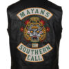 Black Mayhem Southern California Leather Biker Vest