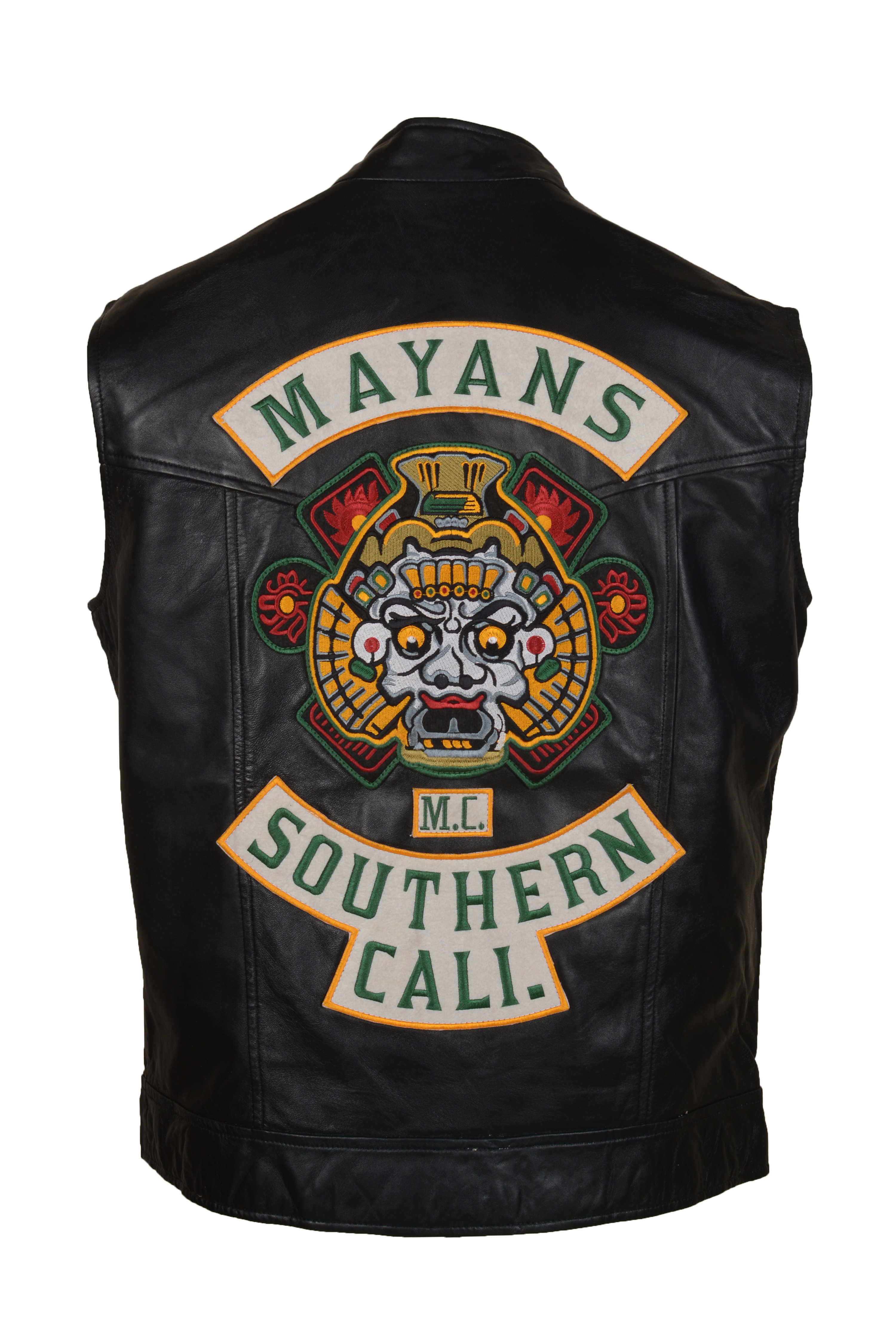 Black Mayhem Southern California Leather Biker Vest