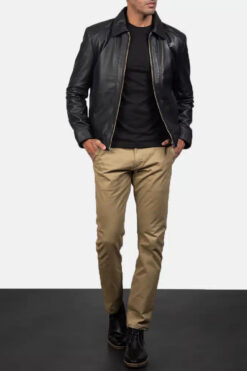 Men's Inferno Black Leather Jacket
