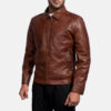 Men's Inferno Brown Leather Jacket 0007