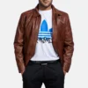 Men's Inferno Brown Leather Jacket 0007