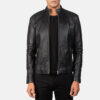 Men's Adornica Black Leather Biker Jacket
