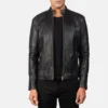 Men's Adornica Black Leather Biker Jacket