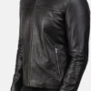 Men's Adornica Black Leather Biker Jacket
