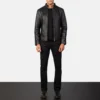 Men's Alex Black Leather Biker Jacket