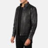 Men's Alex Black Leather Biker Jacket