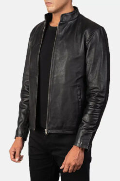 Men's Alex Black Leather Biker Jacket