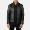 Men's Alex Black Leather Biker Jacket