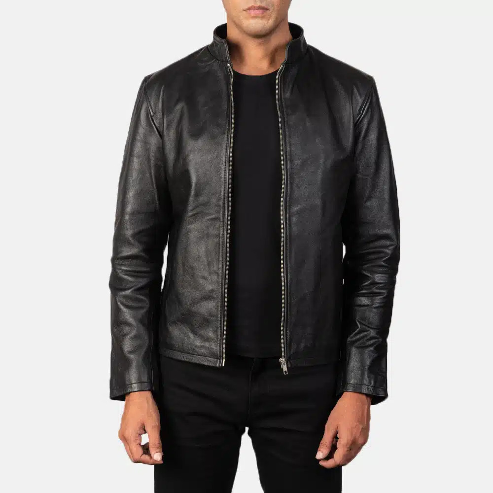 Men's Alex Black Leather Biker Jacket