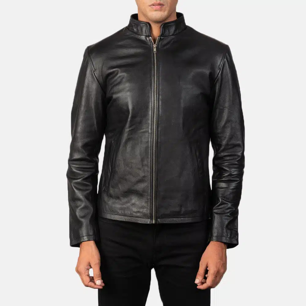 Men's Alex Black Leather Biker Jacket