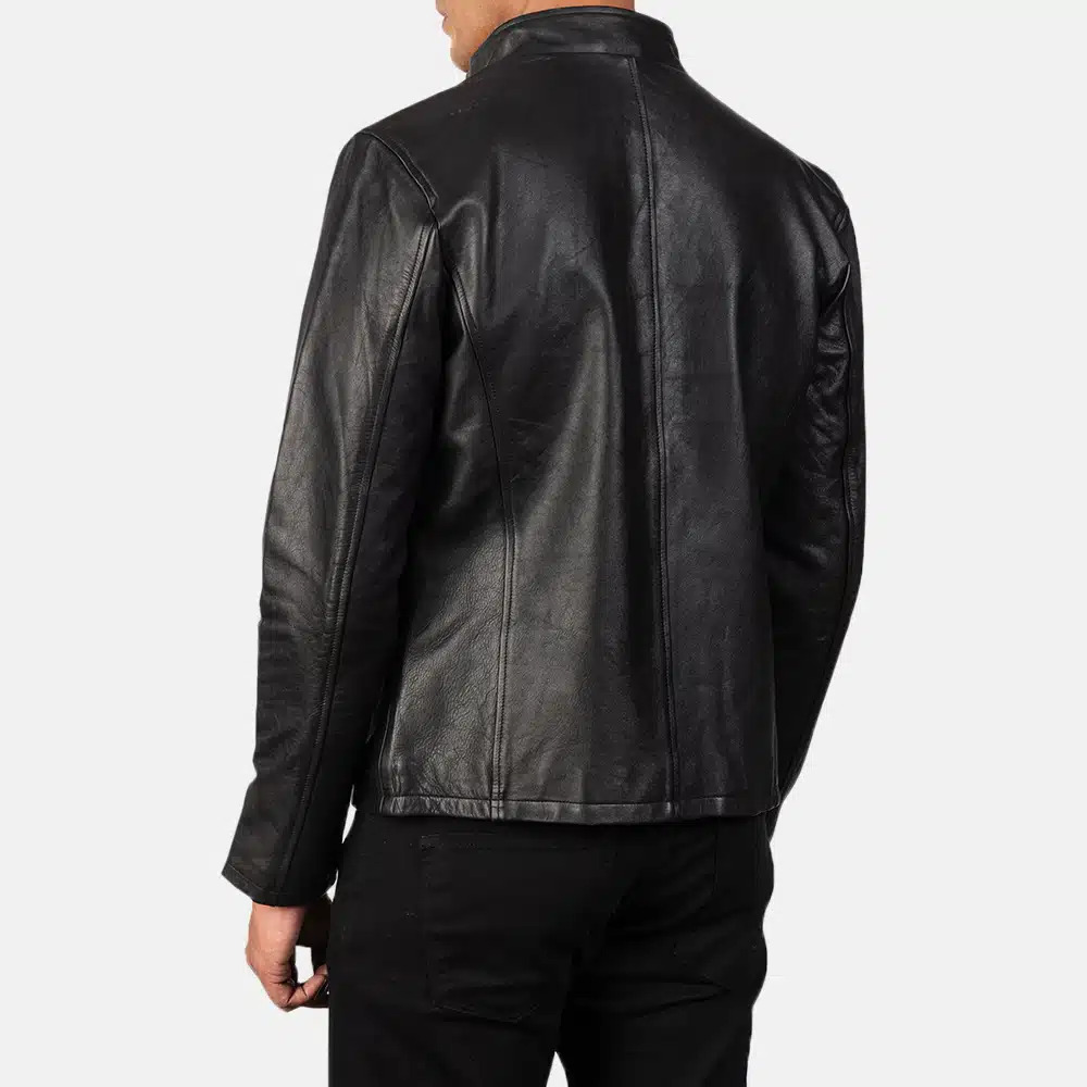 Men's Alex Black Leather Biker Jacket
