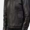Men's Alex Black Leather Biker Jacket