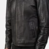 Men's Alex Black Leather Biker Jacket