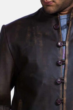 Men's Drakeshire Brown Leather Jacket