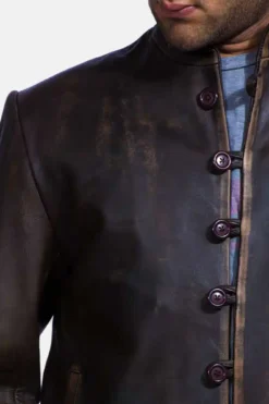 Men's Drakeshire Brown Leather Jacket
