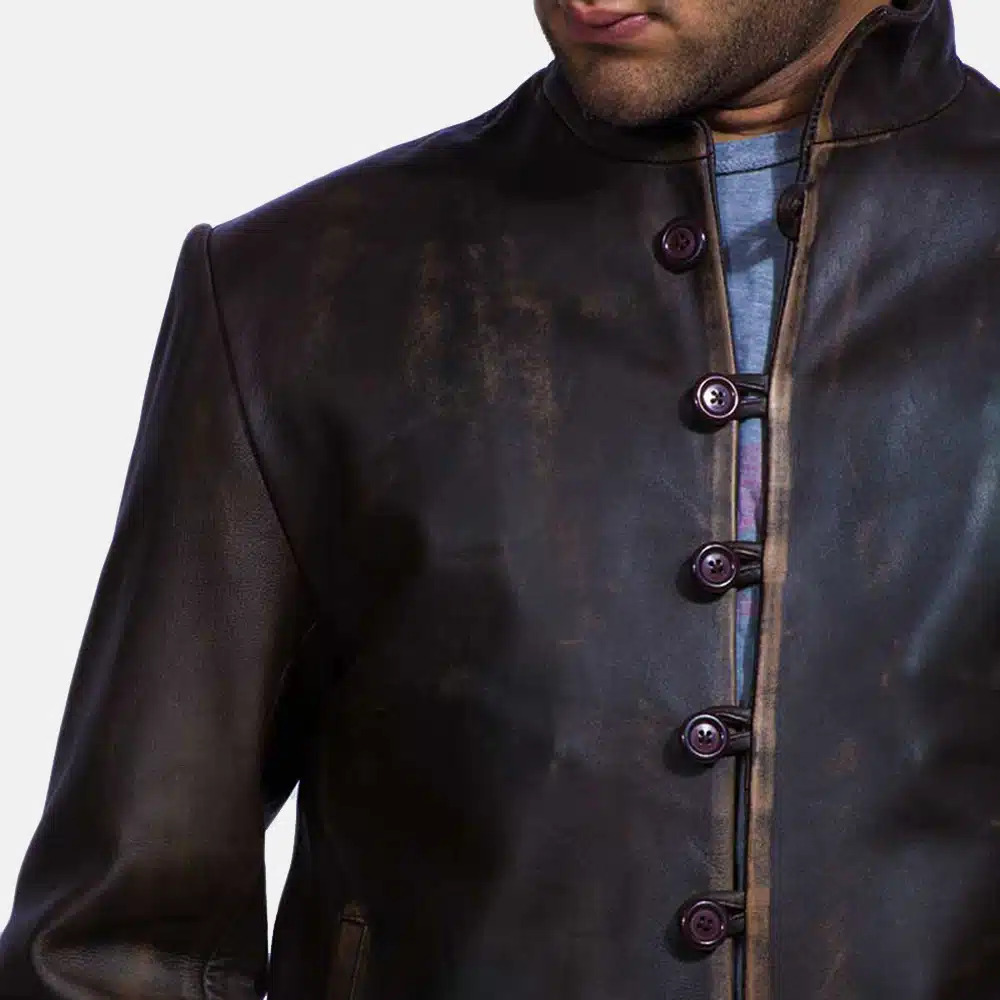 Men's Drakeshire Brown Leather Jacket