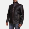Men's Drakeshire Brown Leather Jacket