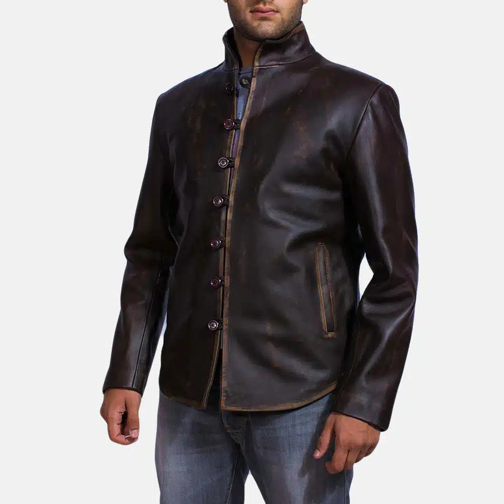 Men's Drakeshire Brown Leather Jacket