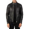 Men's Gatsby Black Leather Biker Jacket