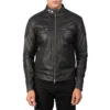 Men's Gatsby Black Leather Biker Jacket