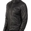 Men's Gatsby Black Leather Biker Jacket