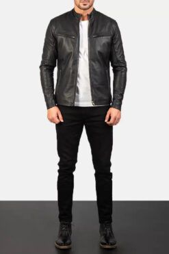 Men's Ionic Black Leather Jacket