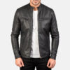 Men's Ionic Black Leather Jacket