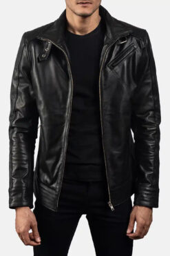 Legacy Black Leather Biker Jacket