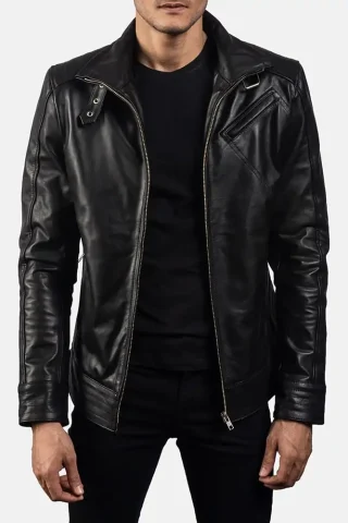 Legacy Black Leather Biker Jacket