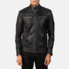 Men's Mack Black Leather Biker Jacket