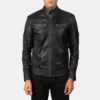 Men's Mack Black Leather Biker Jacket