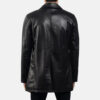 Men's Urban Slate Black Leather Coat 0008