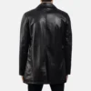 Men's Urban Slate Black Leather Coat 0008