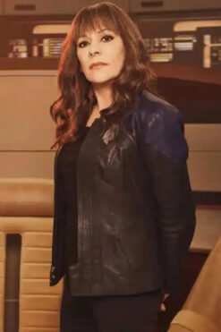 Star Trek Picard S03 Deanna Troi Leather Jacket