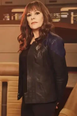 Star Trek Picard S03 Deanna Troi Leather Jacket