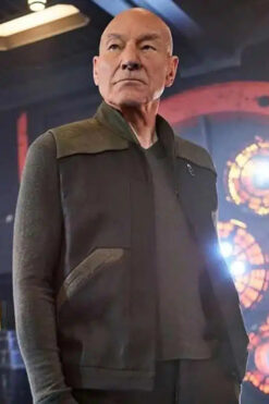 Star Trek Jean Luc Picard Season 1 Black Leather Vest