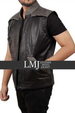 Star Trek Jean Luc Picard Season 1 Black Leather Vest