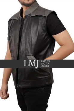 Star Trek Jean Luc Picard Season 1 Black Leather Vest